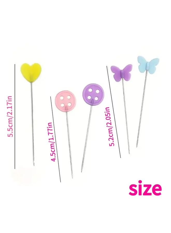 80pcs Button Design Fabric Fixing Needles for Thread Positioning Sewing Supplies - Image 3